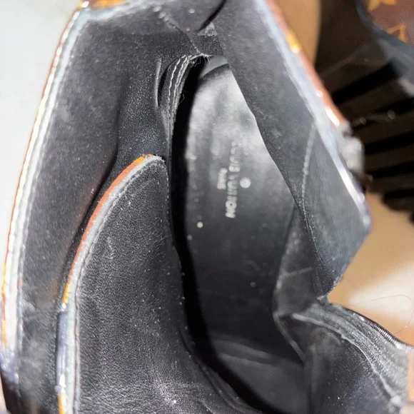 Louis Vuitton Black and Brown Heeled Boots - Picture 7 of 8